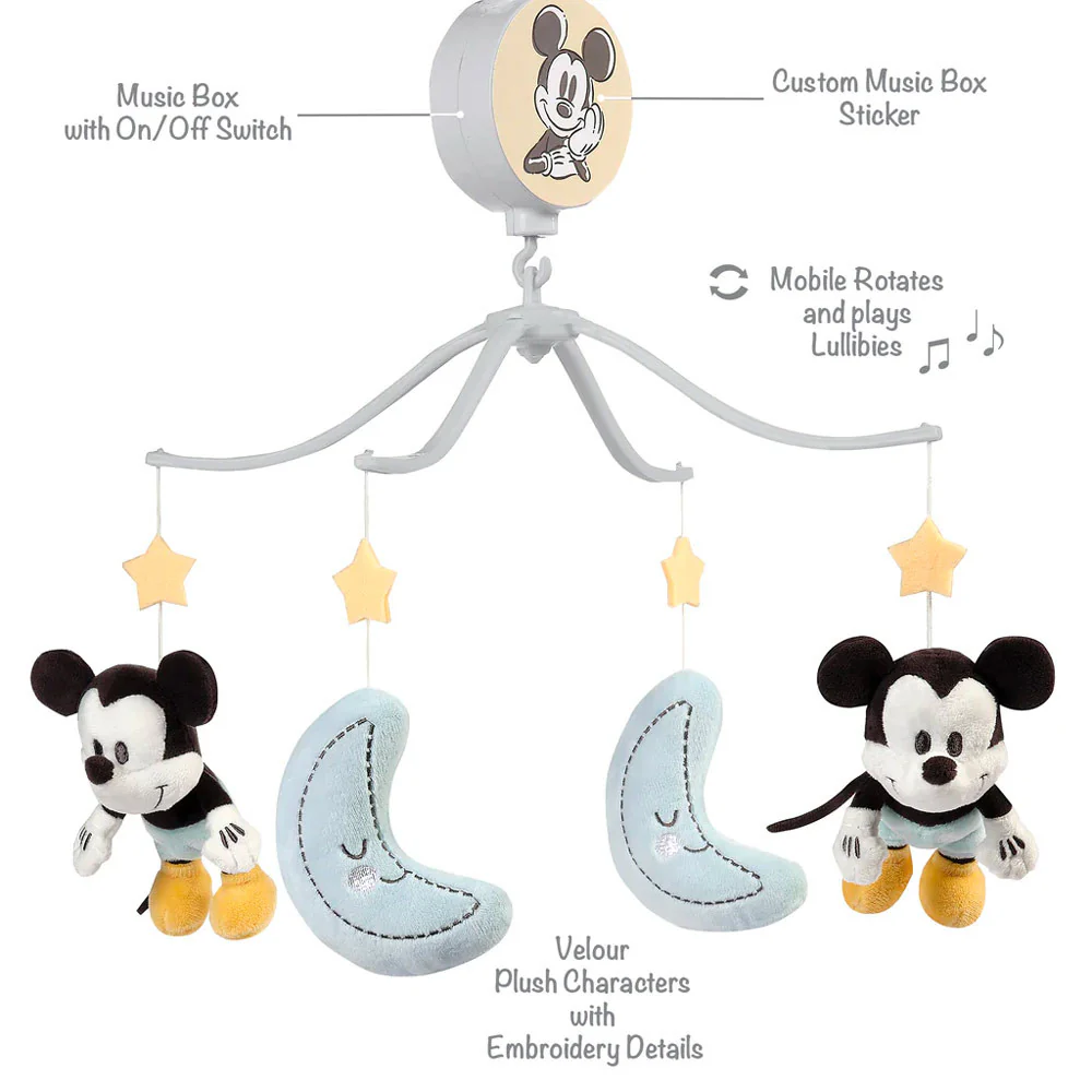 Bedtime Originals Moonlight Mickey Musical Mobile - Plays 20 minutes - Image 5
