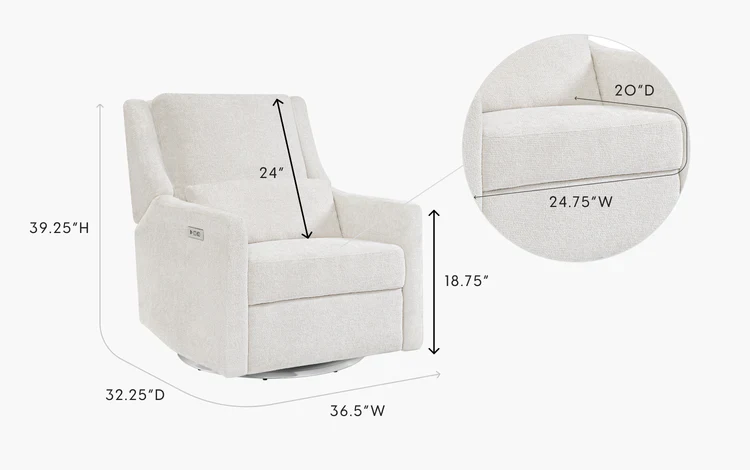 Bellini Seoul Power Recliner with USB-C Charging Ports - Image 3
