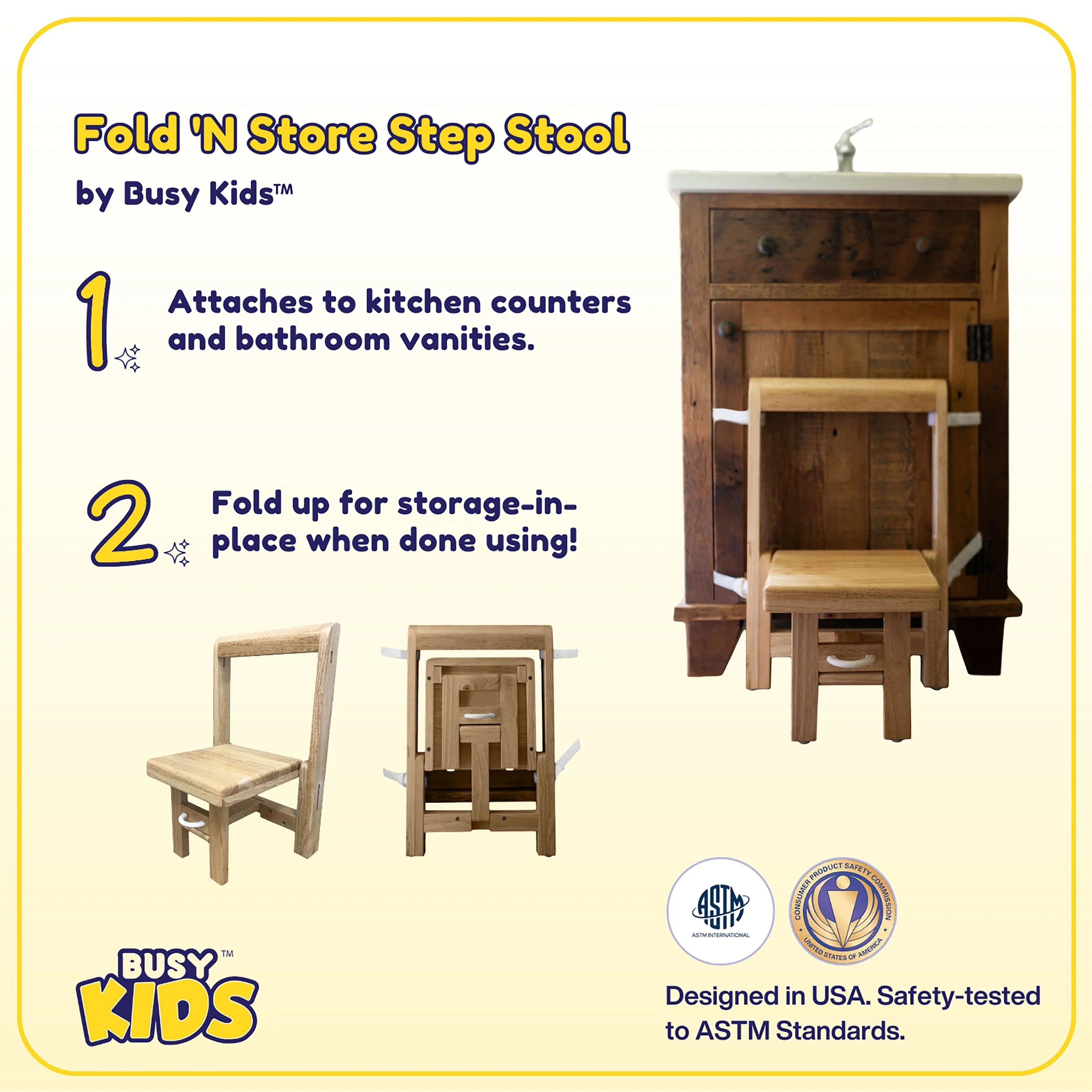 Busy Kids Fold 'N Store Step Stool - Image 7