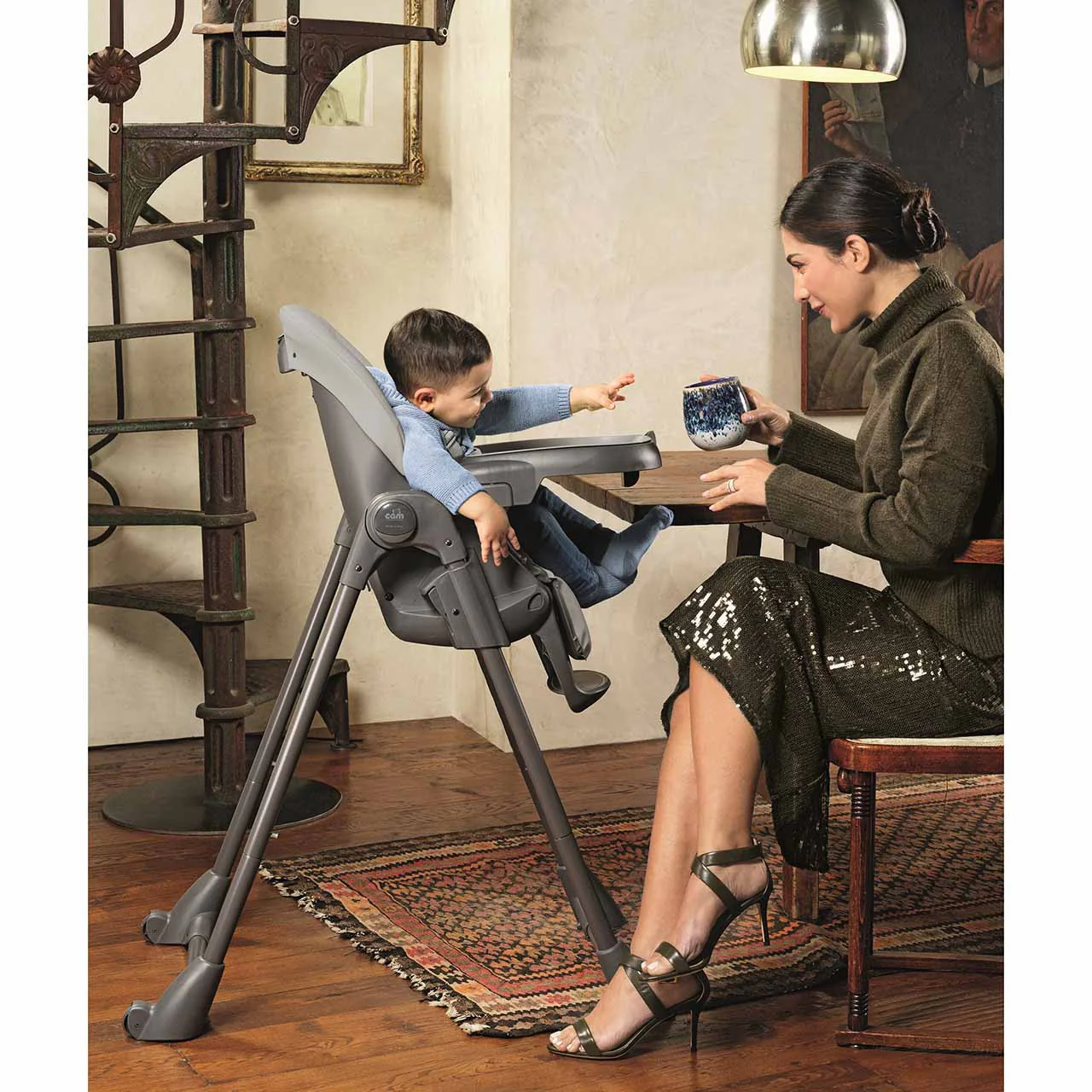 CAM Pappananna High Chair in Gray - Image 4