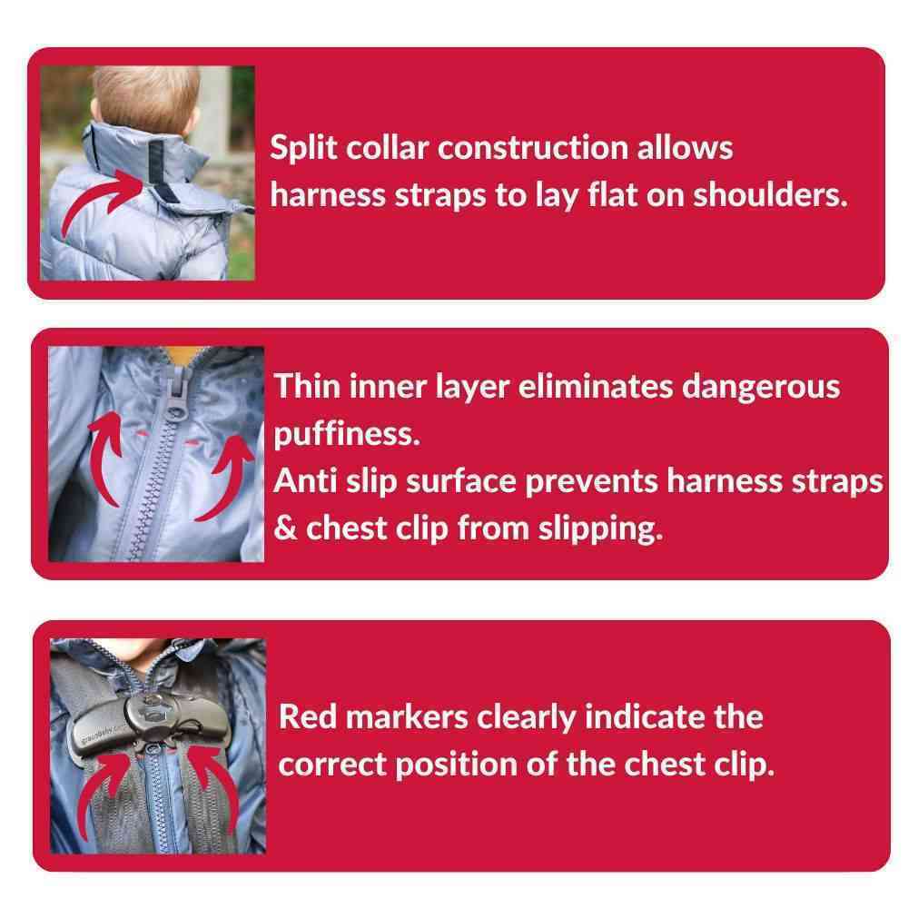 Onekid Car Seat Coat | The Road Coat Down - Purple Raptor Print - Image 5