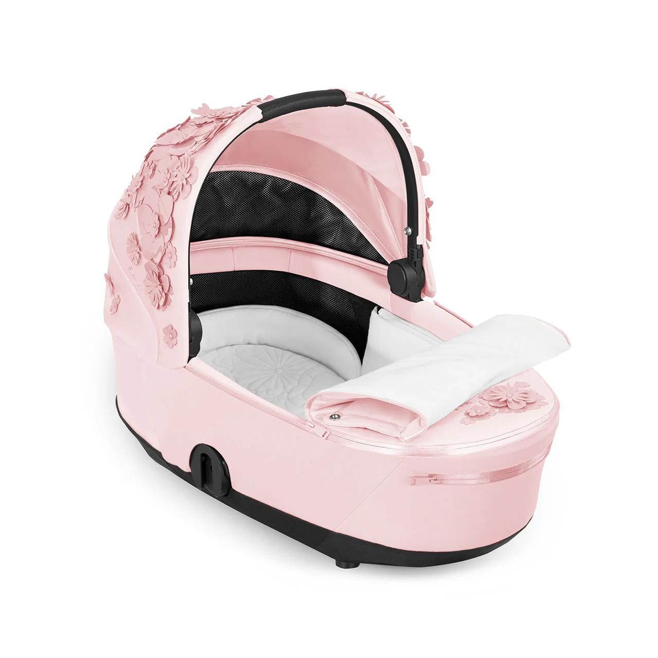 CYBEX Mios 3 Lux Carry Cot - Simply Flower Pink - Image 3
