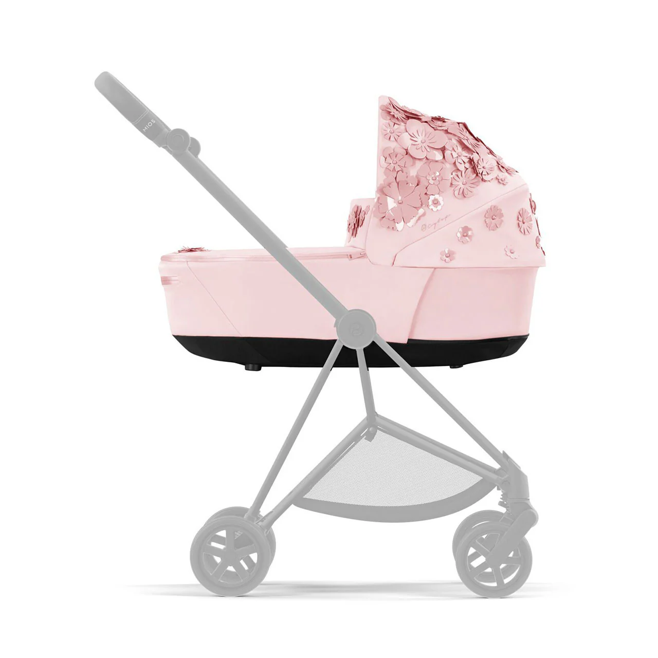 CYBEX Mios 3 Lux Carry Cot - Simply Flower Pink - Image 4