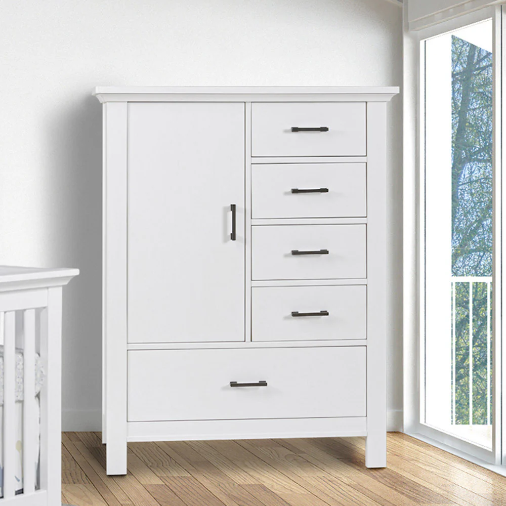 Fawn Baby Yosemite 3 Piece Nursery Set - Flat Top Crib in Vintage White - Image 5