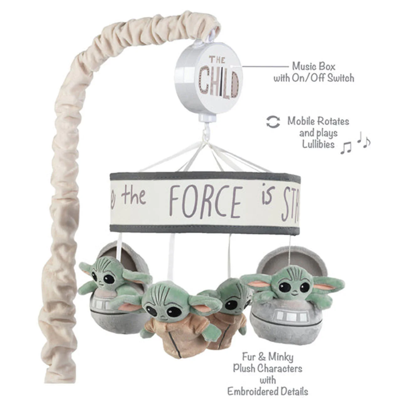 Lambs & Ivy Star Wars The Child Baby Yoda Musical Mobile - Plays 20 minutes - Image 4