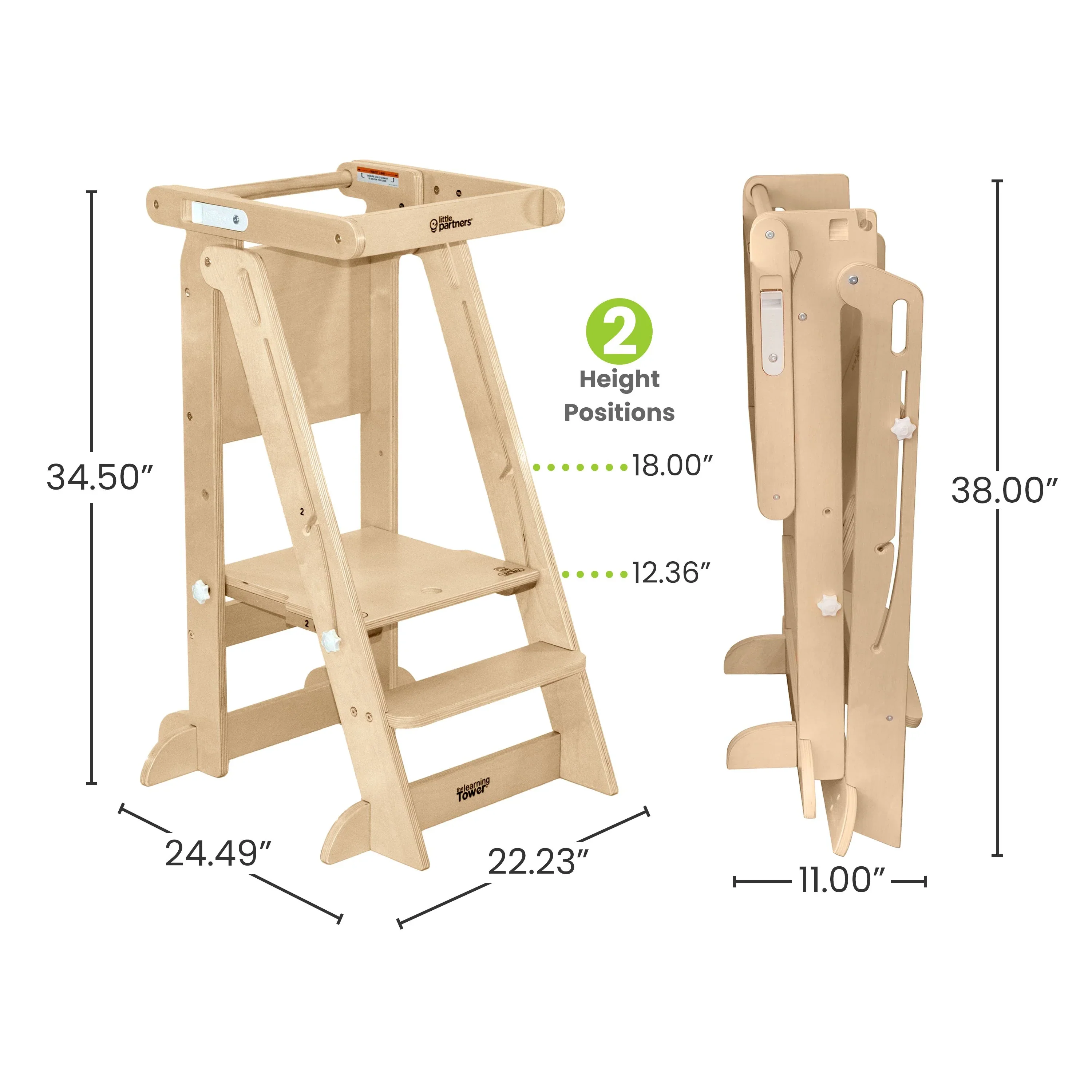 Little Partners Learn 'N Fold Learning Tower® Toddler Tower - Image 10