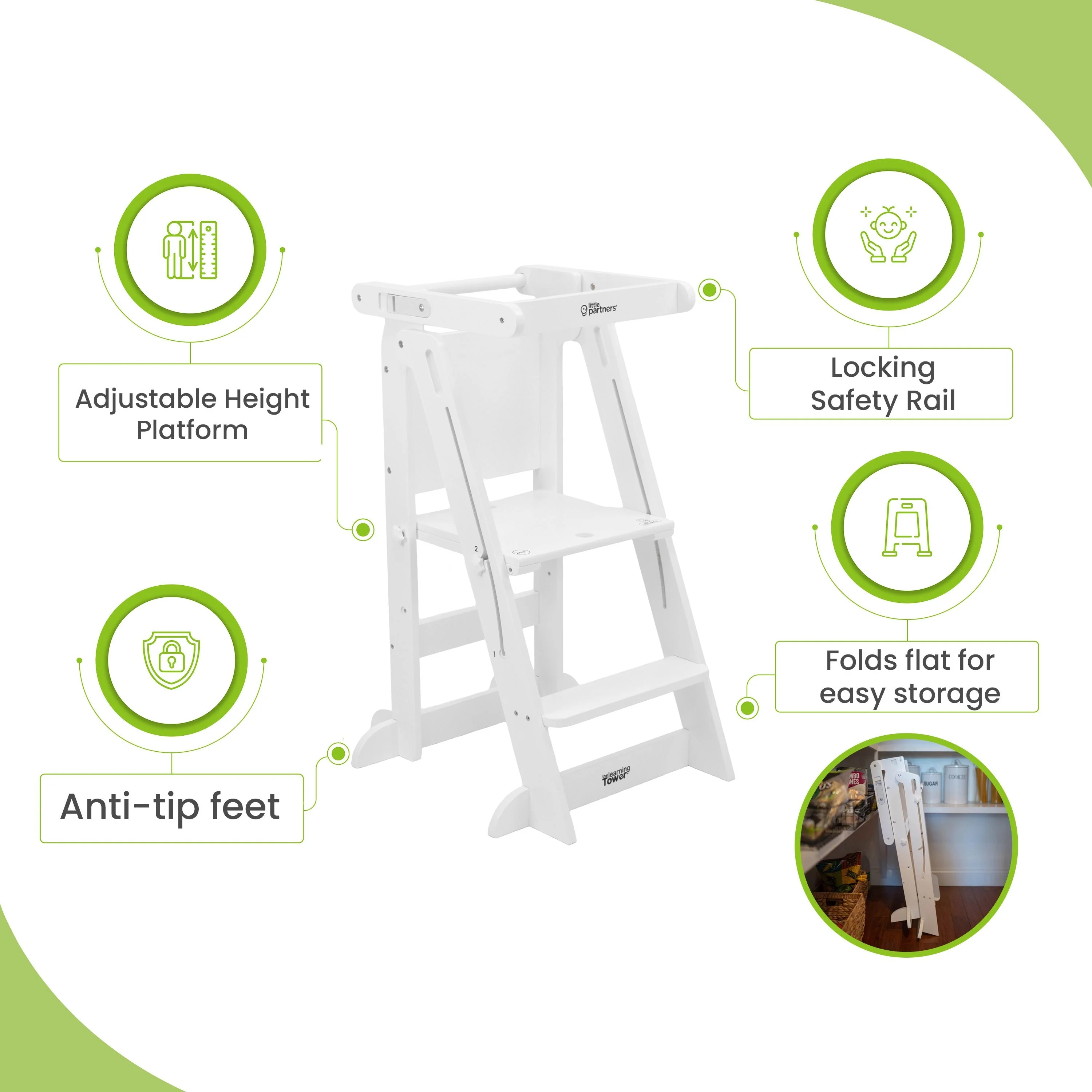 Little Partners Learn 'N Fold Learning Tower® Toddler Tower - Image 19