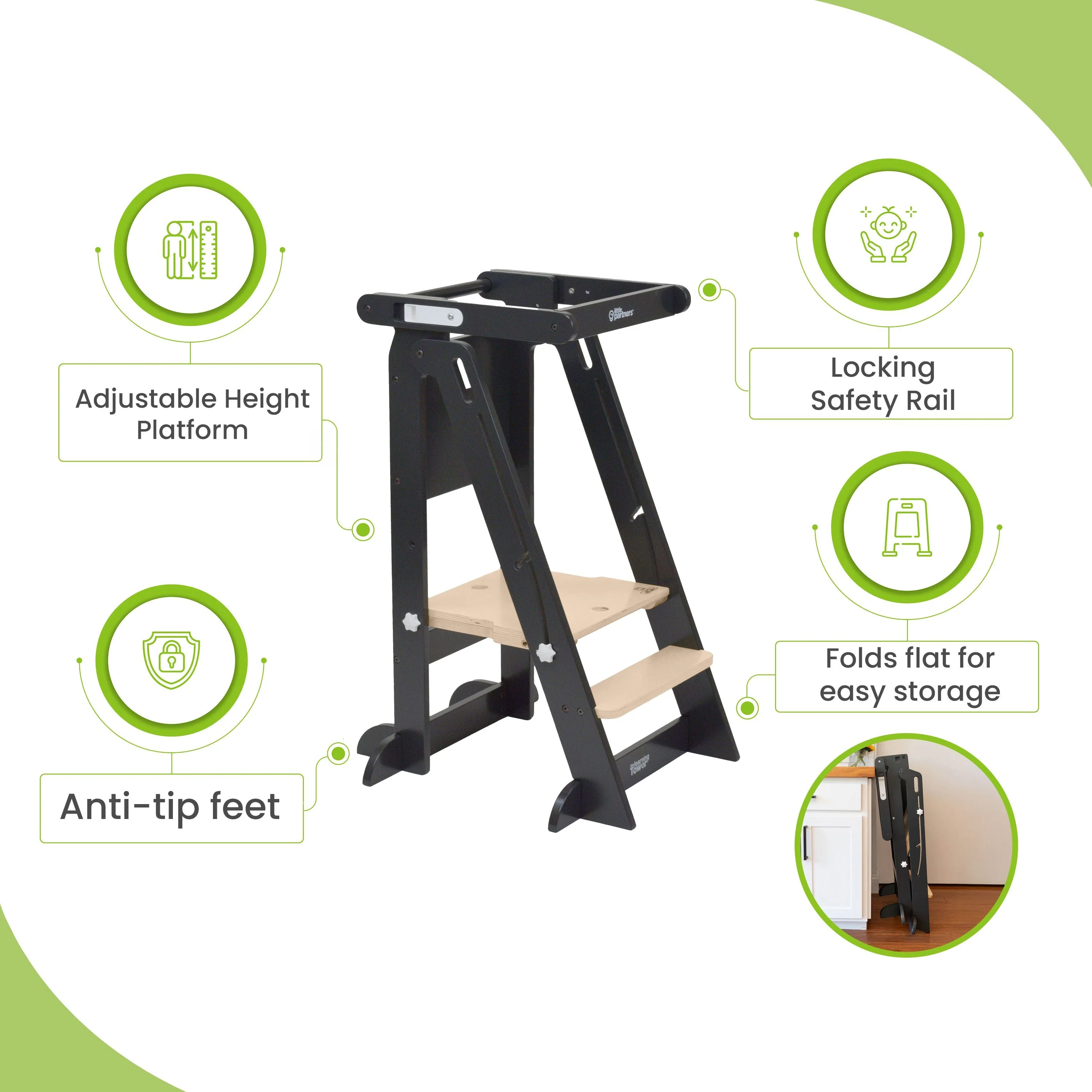 Little Partners Learn 'N Fold Learning Tower® Toddler Tower - Image 39