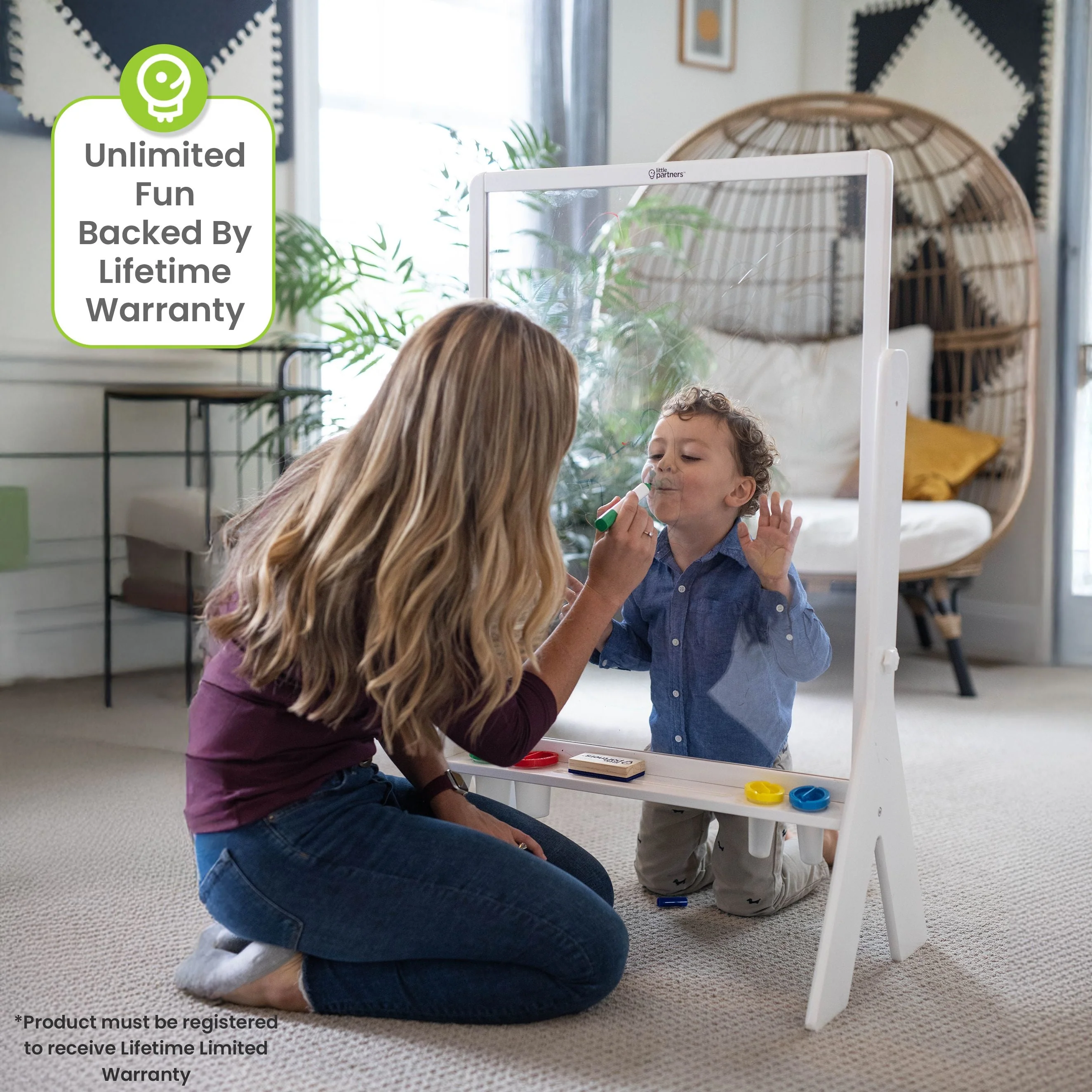 Little Partners Peek-A-Boo Adjustable Height Art Easel - Image 13