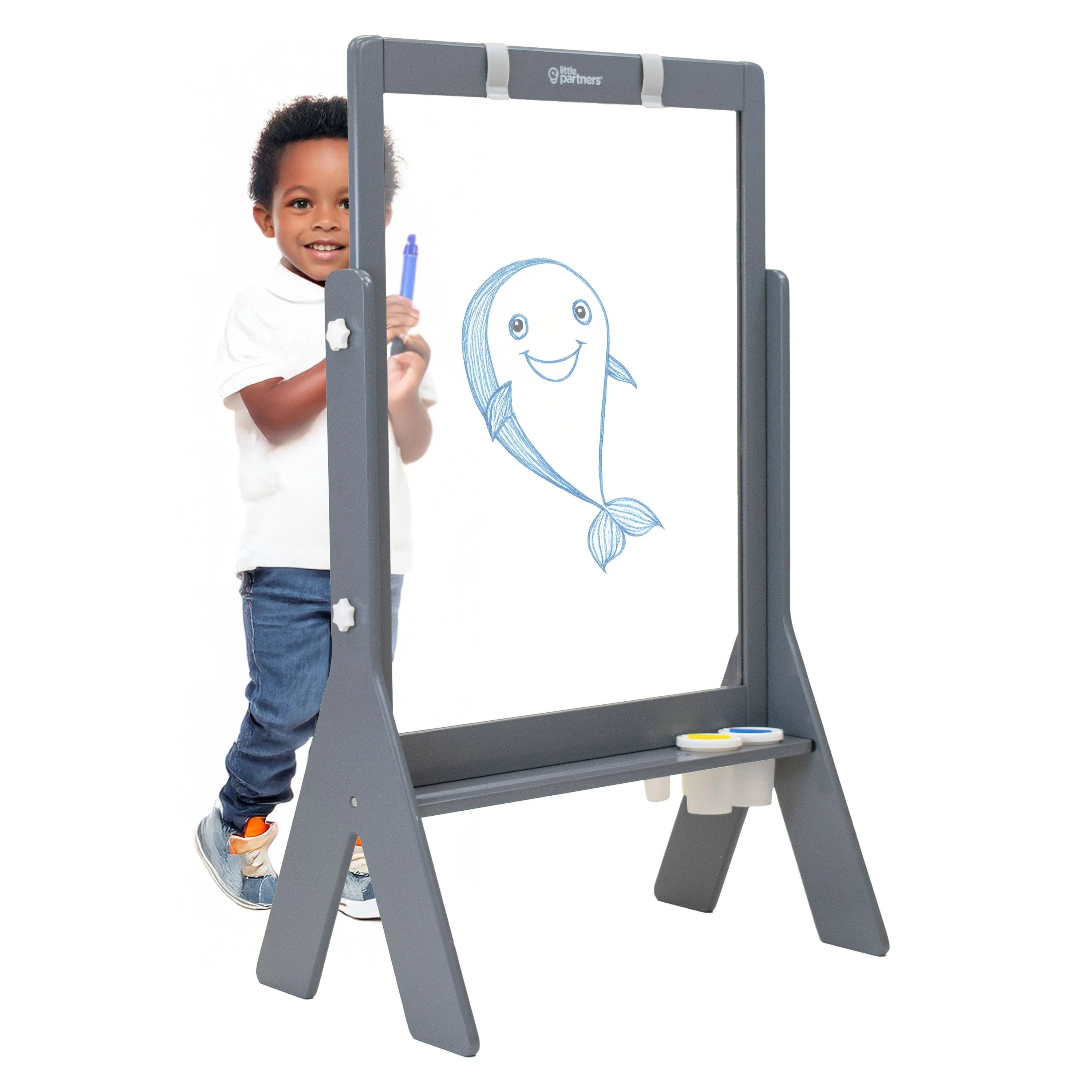 Little Partners Peek-A-Boo Adjustable Height Art Easel - Image 16