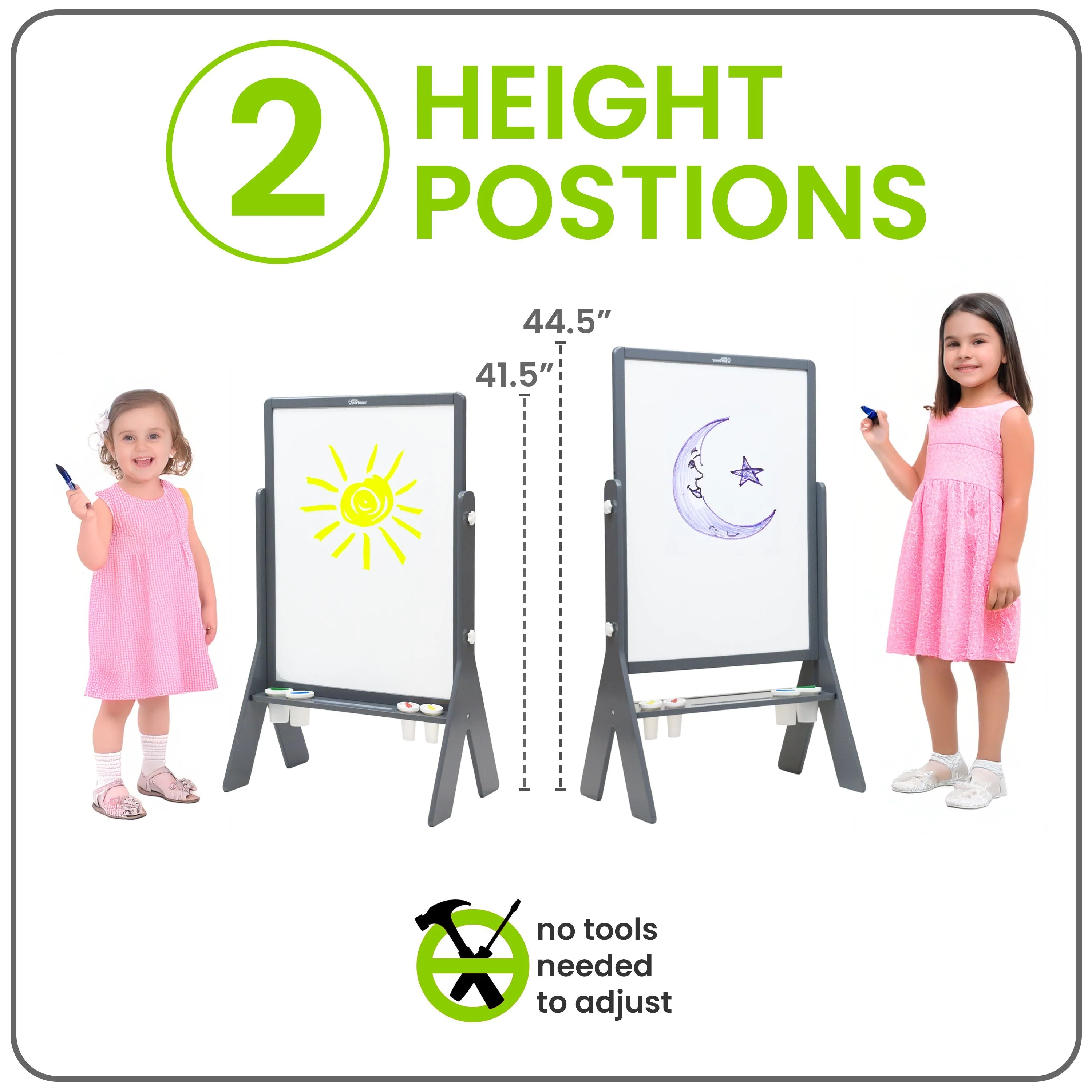 Little Partners Peek-A-Boo Adjustable Height Art Easel - Image 18