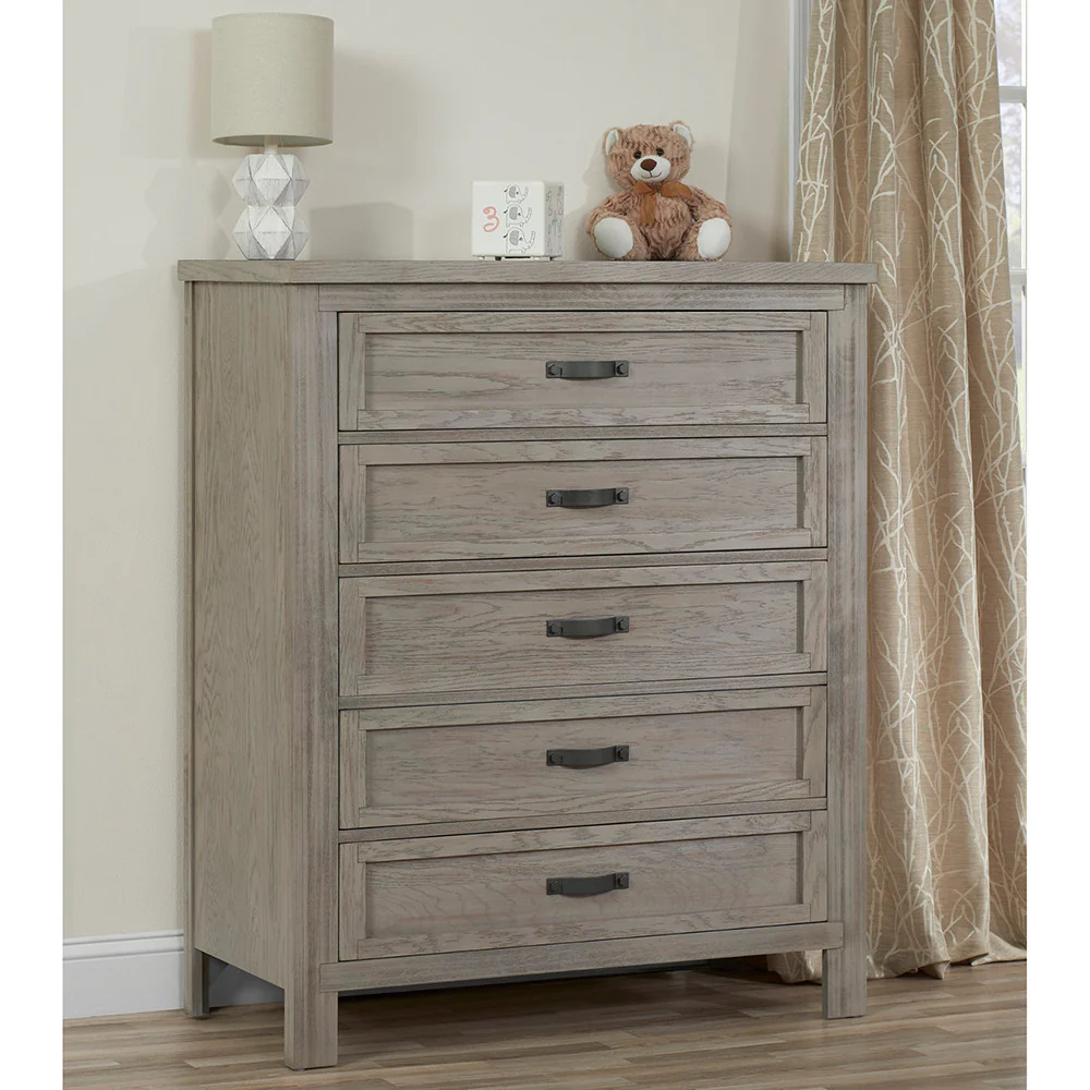 Soho Baby Hanover 5 Drawer Chest Oak Gray - Image 4