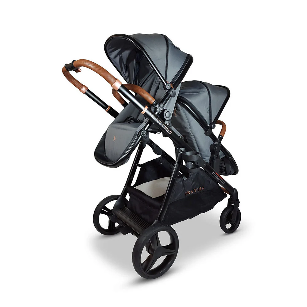 Venice Child Ventura Single to Double Sit-And-Stand Tandem Stroller with 2nd Toddler Seat - Image 12
