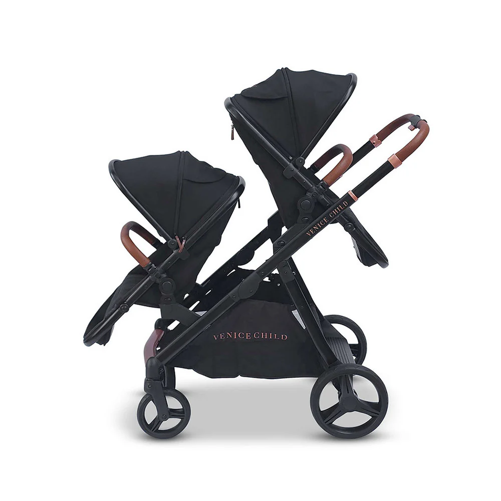Venice Child Ventura Single to Double Sit-And-Stand Tandem Stroller with 2nd Toddler Seat - Image 4