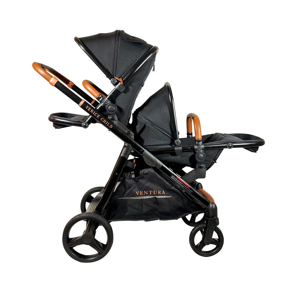 Venice Child Ventura Single to Double Sit-And-Stand Tandem Stroller with 2nd Toddler Seat - Image 6