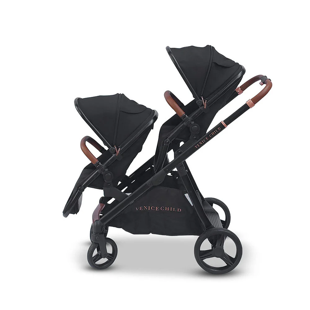 Venice Child Ventura Single to Double Sit-And-Stand Tandem Stroller with 2nd Toddler Seat - Image 7