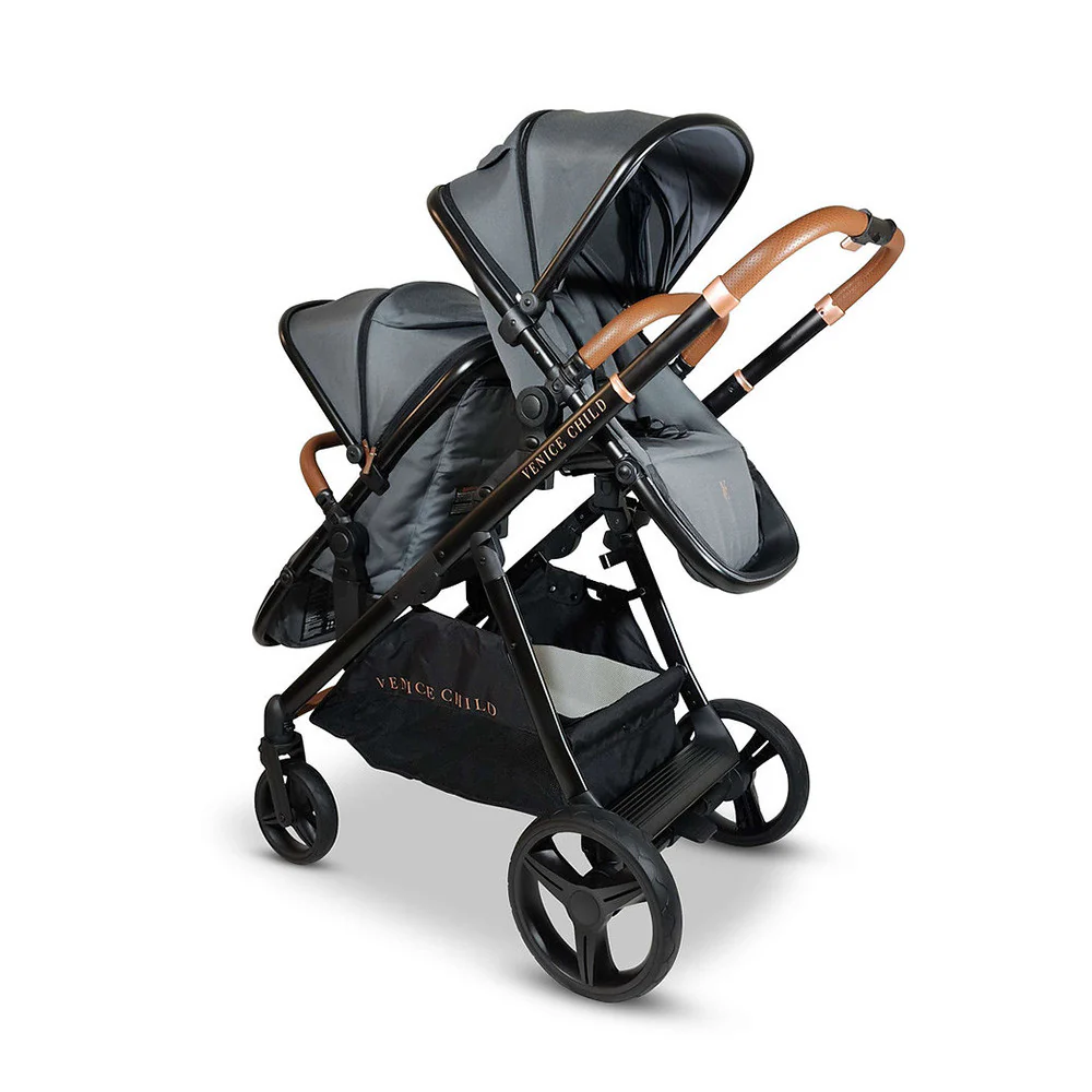 Venice Child Ventura Single to Double Sit-And-Stand Tandem Stroller with 2nd Toddler Seat - Image 8